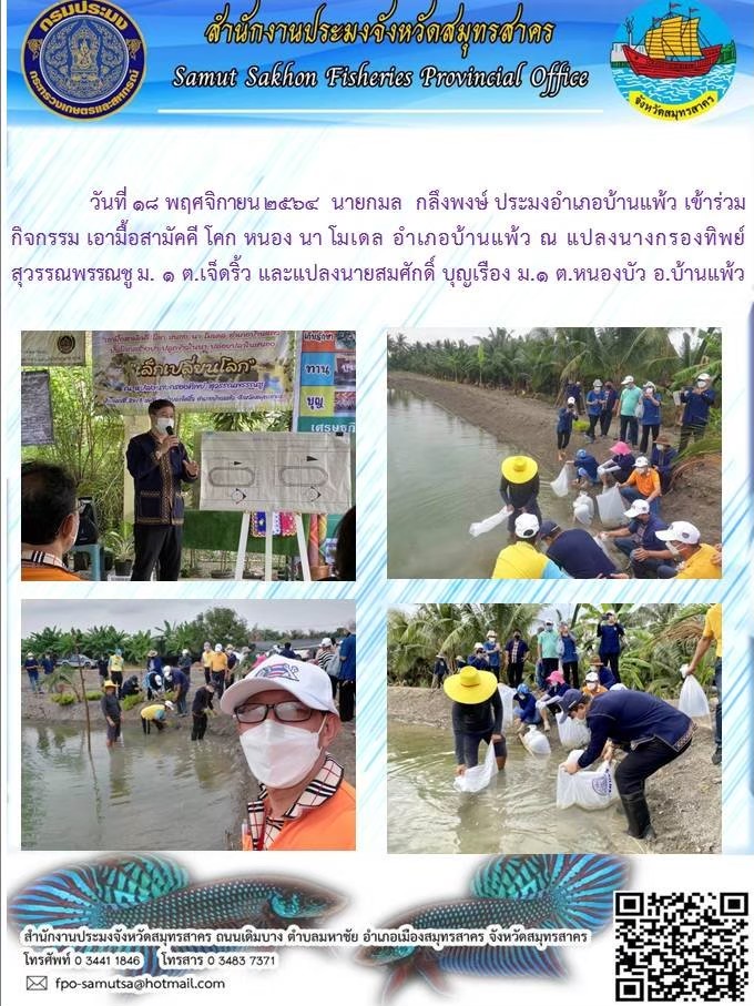 กิจกรรมเอามื้อสามัคคี โคก หนอง นา โมเดล..คลิก