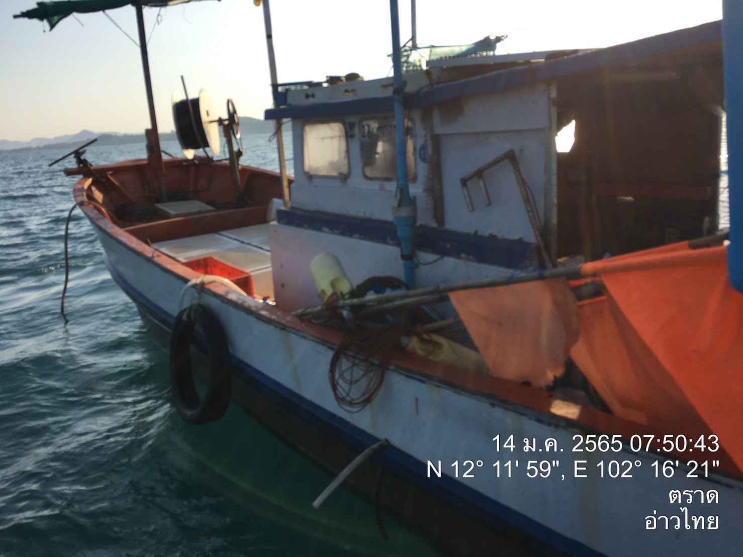วันที่ 14 มกราคม 2565 กิจกรรมการควบคุมการทำประมงในพื้นที่ทะเลชายฝั่ง เรือตรวจประมงทะเล 112 ,เรือตรวจประมงย.06