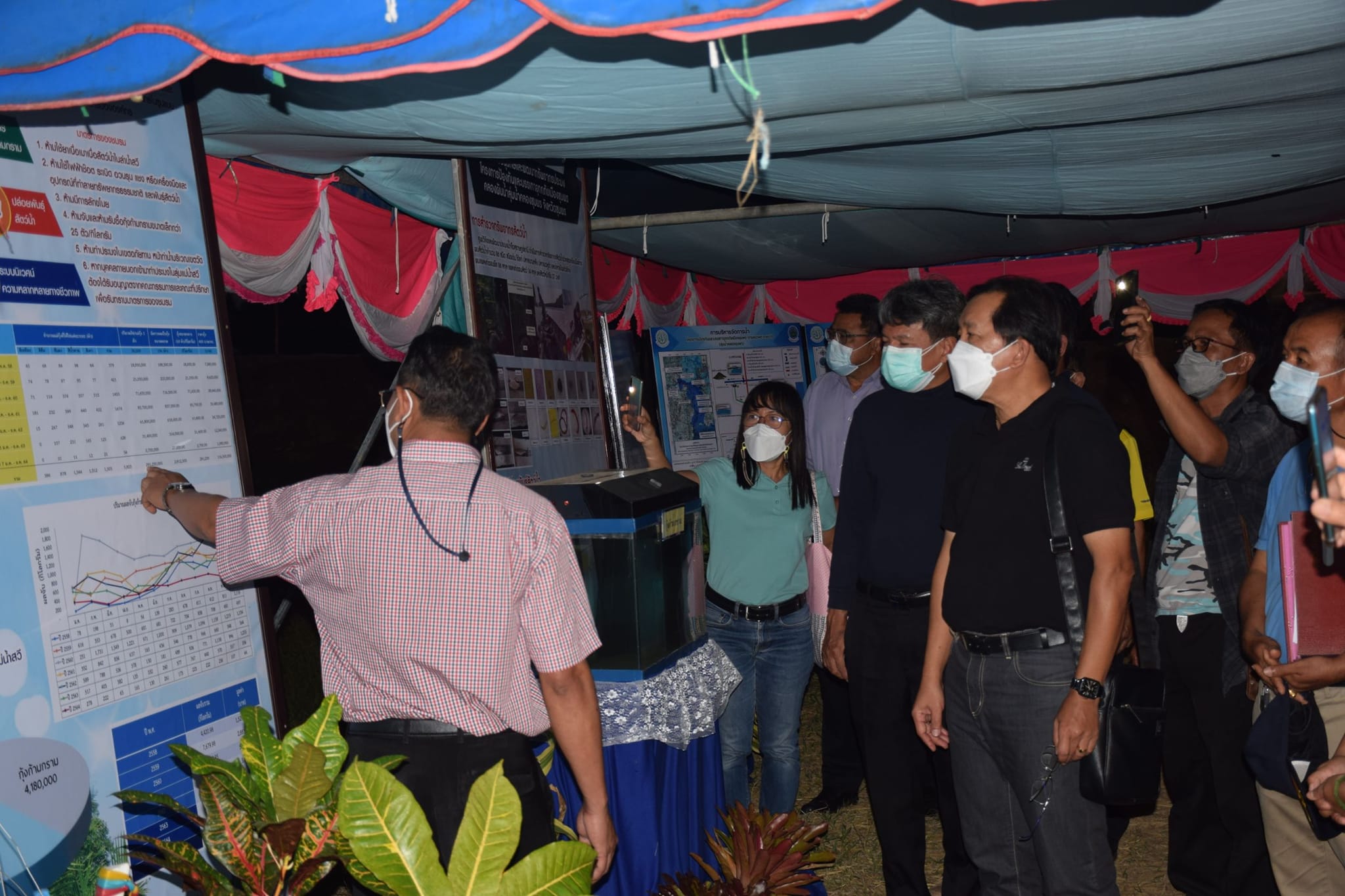 นายเฉลิมชัย สุวรรณรักษ์ รองอธิบดีกรมประมง ตรวจความพร้อมในการจัดพิธีปล่อยพันธุ์สัตว์น้ำ ภายใต้ 