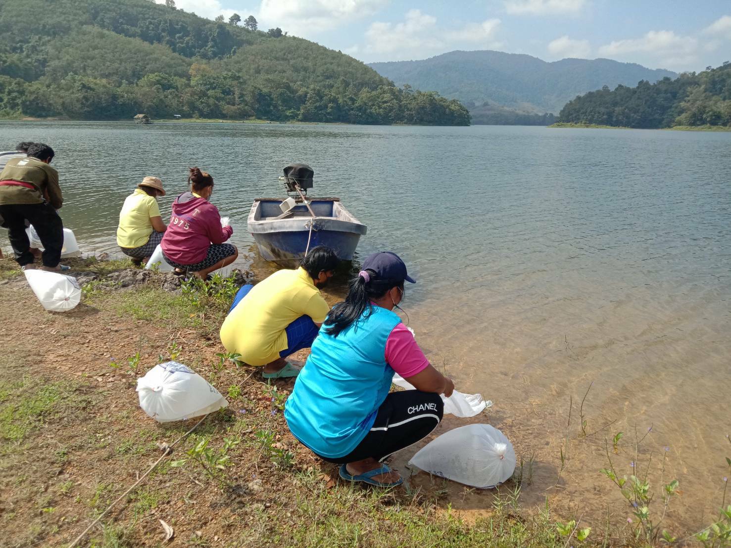 กลุ่มบริหารจัดการด้านการประมง ร่วมกิจกรรมปล่อยพันธุ์สัตว์น้ำเพื่ออนุรักษ์และฟื้นฟูทรัพยากรสัตว์น้ำ อำเภอป่าพะยอม