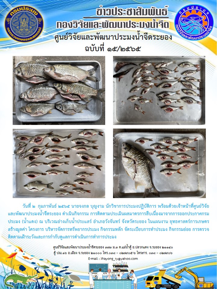 ข่าวประชาสัมพันธ์กิจกรรมฉบับที่ 15/2565..คลิก