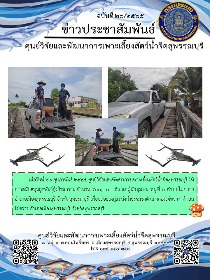 ข่าวประชาสัมพันธ์ฉบับที่ 26 ประจำเดือนกุมภาพันธ์ 2565..คลิก