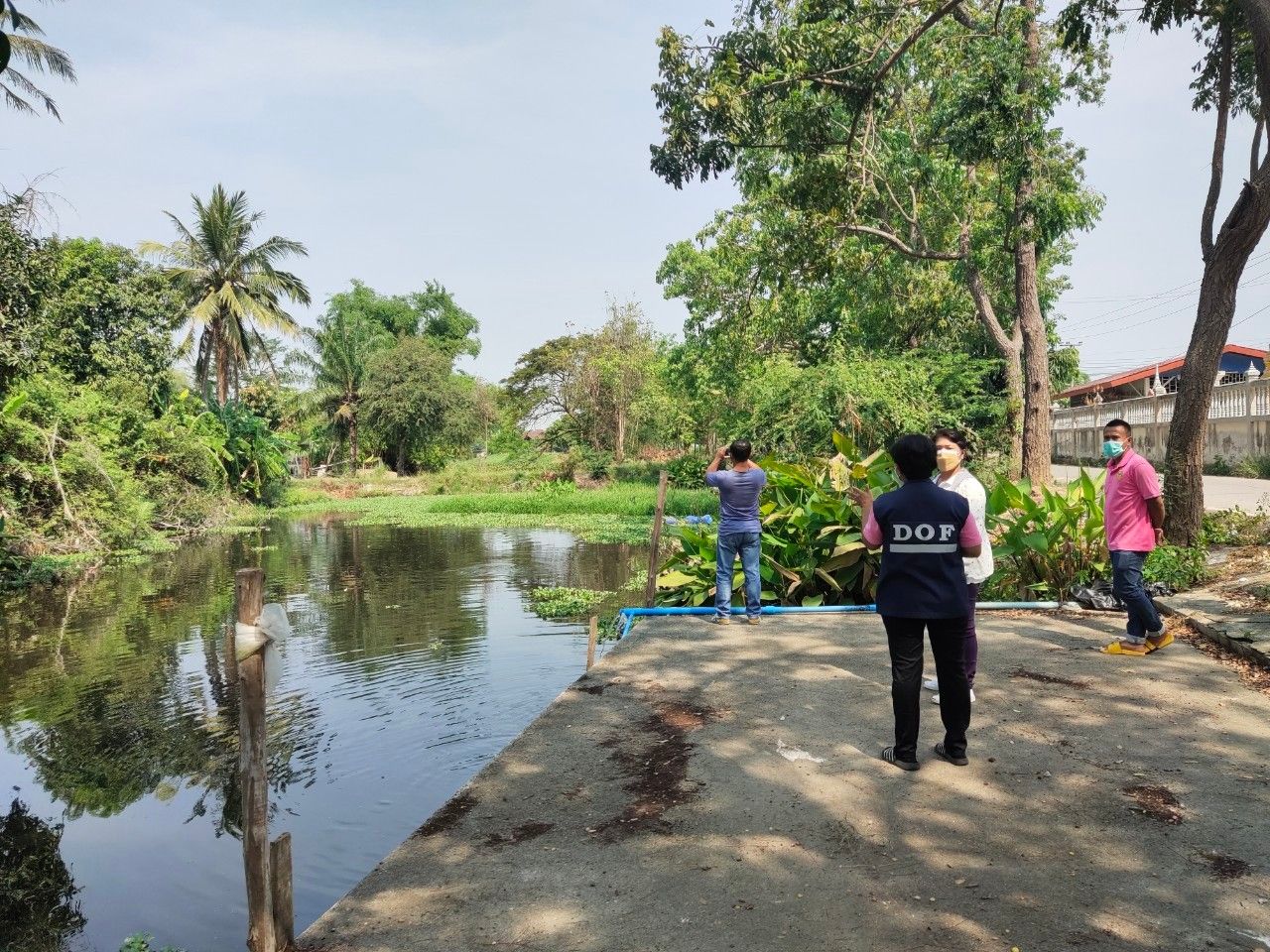 ตรวจสอบสาเหตุปลาตายในคลองหลังวัดสนามแย้ หมู่ที่ 7 ตำบลสนามแย้ อำเภอท่ามะกา จังหวัดกาญจนบุรี (กิจกรรมสนับสนุนด้านการประมง)..คลิก