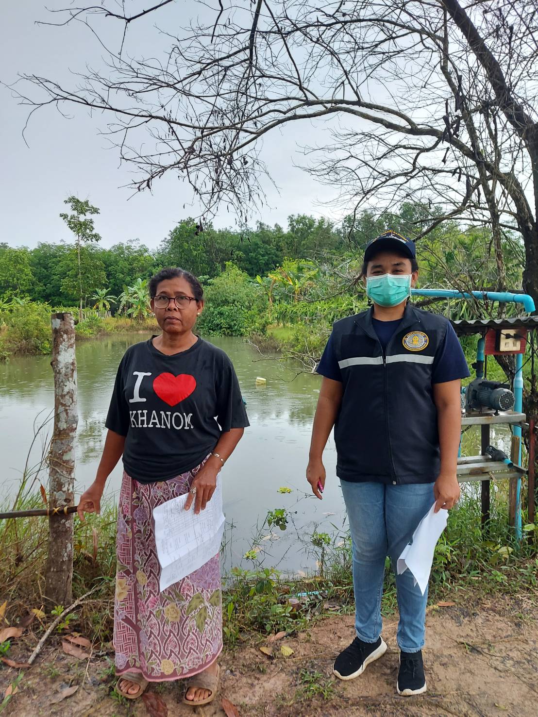 กลุ่มบริหารจัดการด้านการประมง ลงพื้นที่ติดตามบ่อเลี้ยงสัตว์น้ำเกษตรกรที่ยื่นแบบแสดงความจำนงขอรับการช่วยเหลือของเกษตรกรผู้ประสบภัยพิบัติกรณีฉุกเฉิน(อุทกภัย)กษ 01 อำเภอตะโหมด