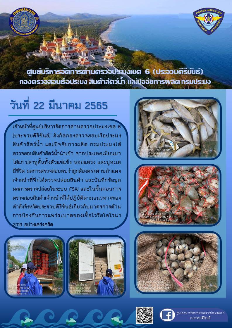 สินค้าสัตว์น้ำนำเข้าจากประเทศเมียนมา