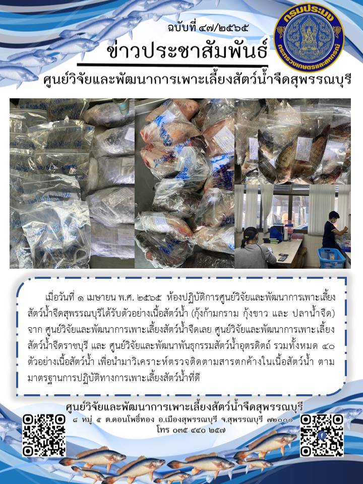 ข่าวประชาสัมพันธ์ฉบับที่ 47 ประจำเดือนเมษายน 2565..คลิก