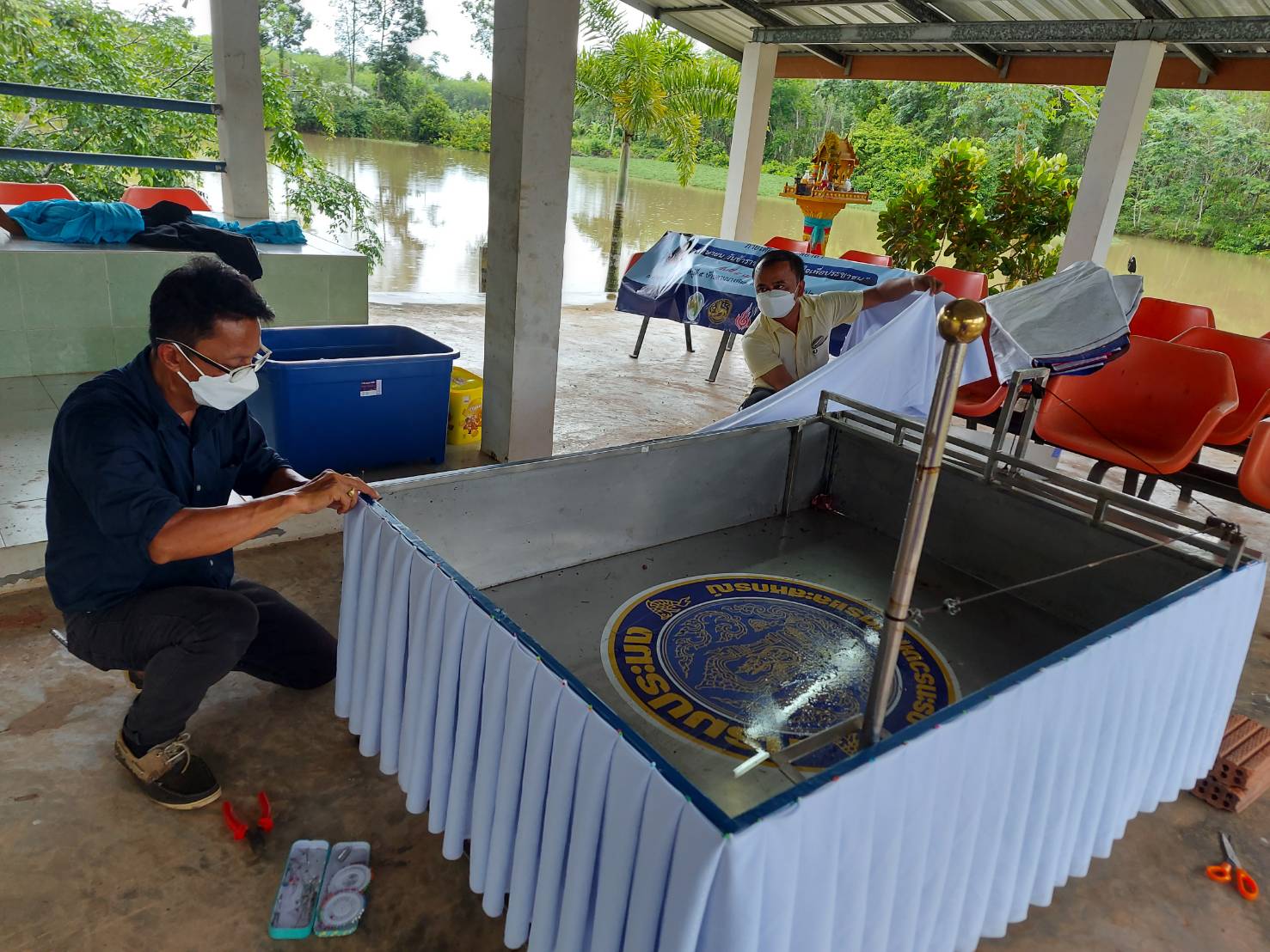 ประมงจังหวัดพัทลุง ลงพื้นที่พร้อมกับกลุ่มบริหารจัดการด้านการประมงเพื่อจัดเตรียมความพร้อมสถานที่พิธีปล่อยพันธุ์สัตว์น้ำ อำเภอปากพะยูน..คลิก
