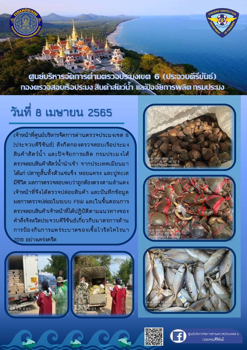 สินค้าสัตว์น้ำนำเข้าจากประเทศเมียนมา