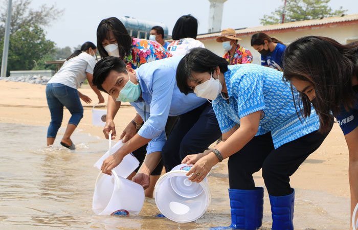 พิธีปล่อยพันธุ์สัตว์น้ำเฉลิมพระเกียรติ เนื่องในโอกาสวันคล้ายวันประสูติทูลกระหม่อมหญิงอุบลรัตนราชกัญญา สิริวัฒนาพรรณวดี ทรงเจริญพระชันษา 71 ปี 5 เมษายน 2565