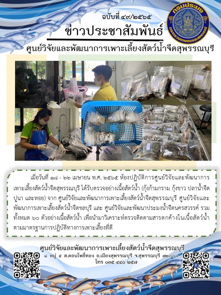 ข่าวประชาสัมพันธ์ฉบับที่ 49 ประจำเดือนเมษายน 2565..คลิก