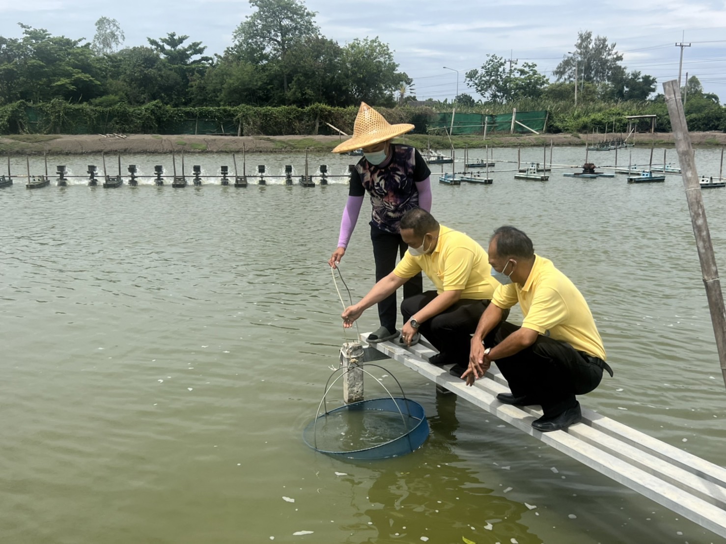 วันที่ 5 พฤษภาคม 2565 นายนรินทร์ มีวงศ์ ประมงจังหวัดปทุมธานี พร้อมด้วย นายศุภโชค  แทรกสุข  หัวหน้ากลุ่มบริหารจัดการด้านการประมง นายสมพงศ์  จิตหมั่น ประมงอำเภอลำลูกกา  นายมณเฑียร เกษตรสมบูรณ์ ประมงอำเภอหนองเสือ นางปภาดา เขียวชุมนุม ประมงอำเภอลาดหลุมแก้ว นางวาสนา จันทร์แจ่มใส เจ้าพนักงานประมงชำนาญงาน และนางสาวศศิมาภรณ์ ศรีเมฆ นักวิชาการประมง  ลงพื้นที่ติดตามโครงการฟื้นฟูผลผลิตกุ้งทะเลจังหวัดปทุมธานี และให้คำแนะนำการใช้ระบบการออกหนังสือกำกับการซื้อขายสัตว์น้ำ(APD) ให้แก่เกษตรกร ในพื้นที่ อำเภอลำลูกกา จังหวัดปทุมธานี..คลิก