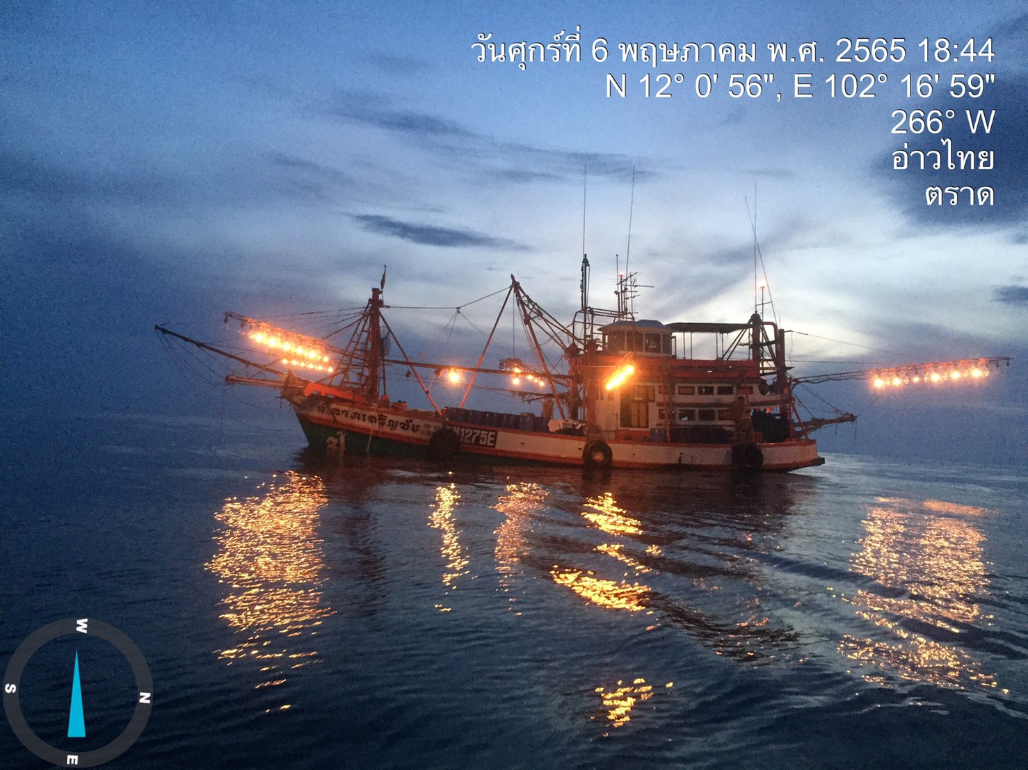 วันที่ 6 พฤษภาคม 2565 การควบคุมการทำประมงในพื้นที่ทะเลชายฝั่ง เรือตรวจประมงทะเล 112,เรือตรวจประมง ย.06