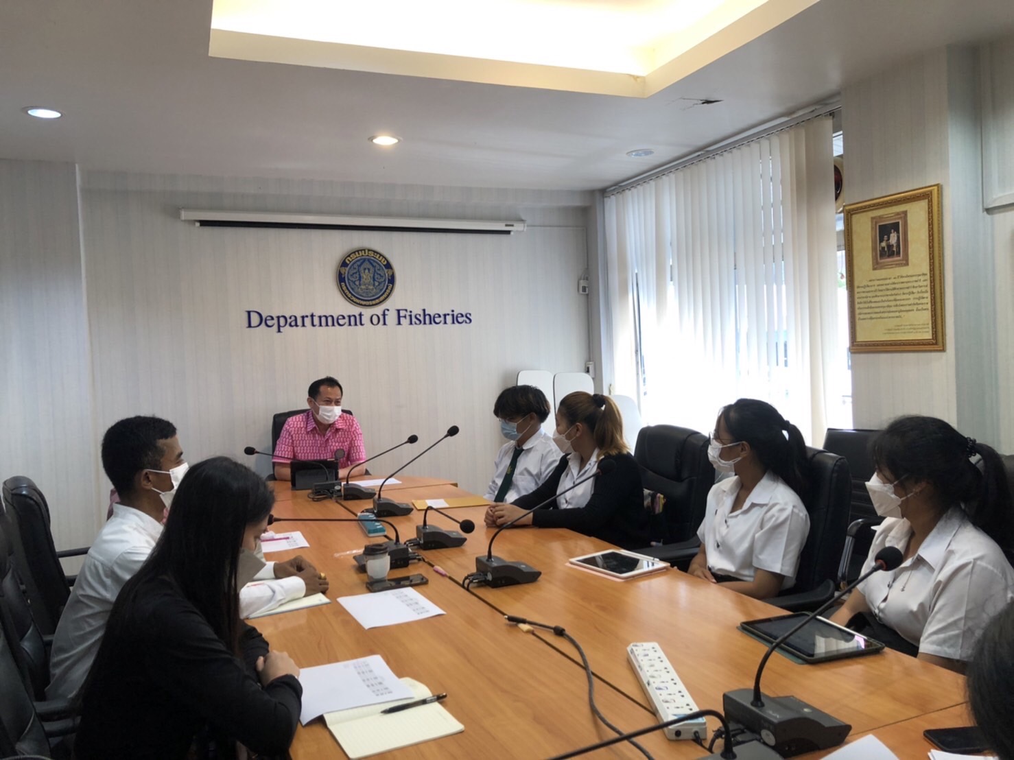 ปฐมนิเทศต้อนรับนิสิตฝึกงานภาคสนาม จากภาคการจัดการประมง คณะประมง มหาวิทยาลัยเกษตรศาสตร์