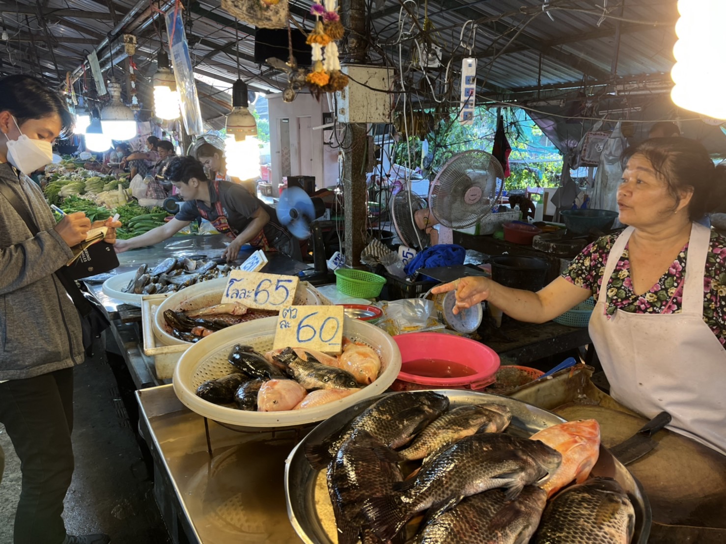 สำรวจราคาสินค้าสัตว์น้ำภายในจังหวัด ณ สถานที่ตลาดต้นมะเกลือ อำเภอเมือง จังหวัดศรีสะเกษ..คลิก
