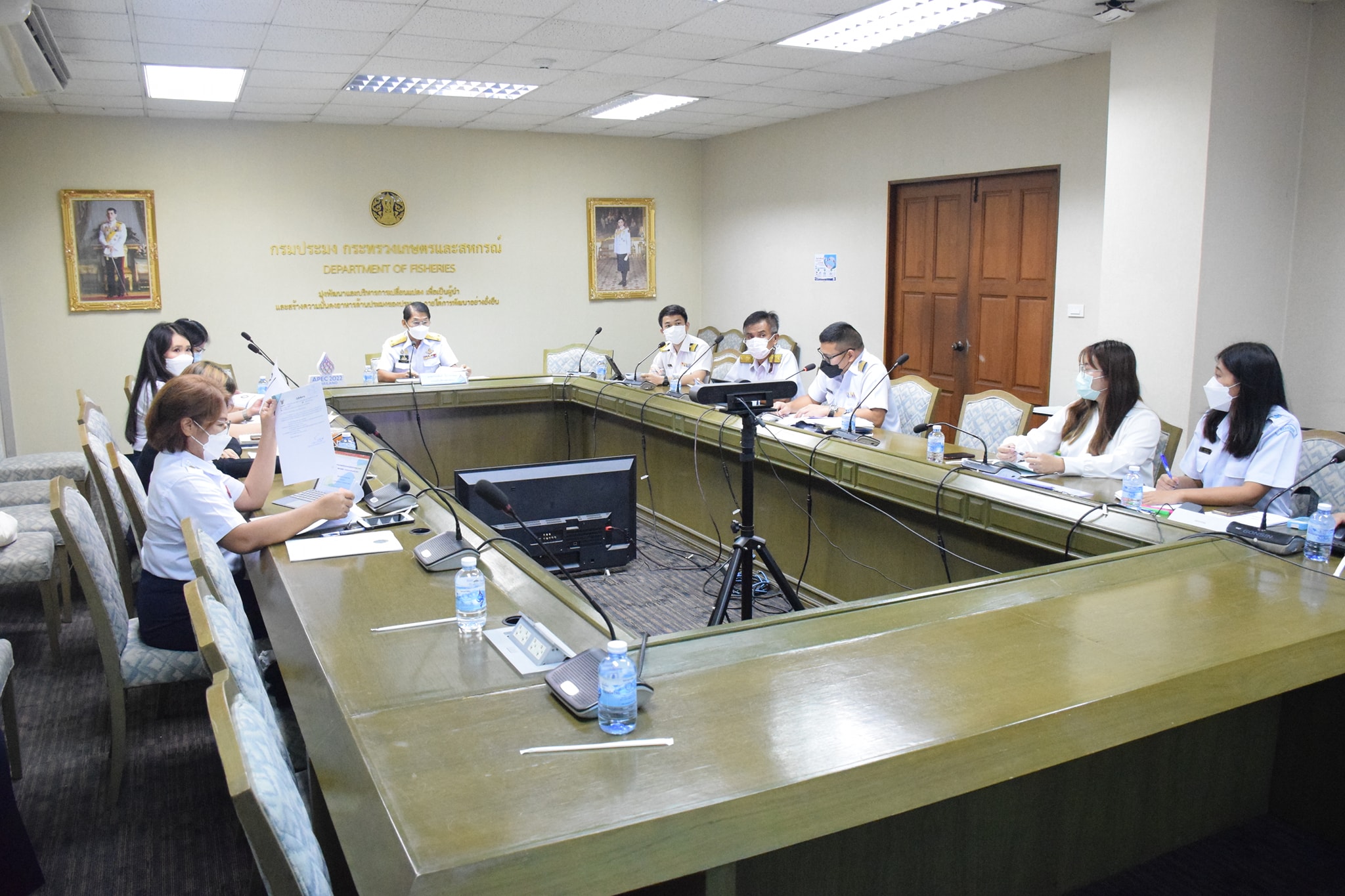 นายประพันธ์ ลีปายะคุณ รองอธิบดีกรมประมง เป็นประธานการประชุม แก้ไขปัญหาการนำเข้าปลากะพงขาว ครั้งที่ 3/2565