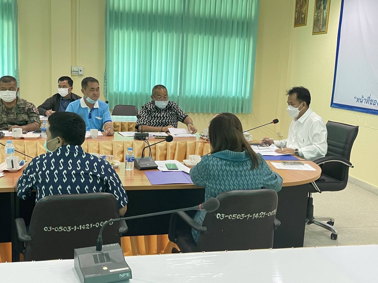  ประมงอำเภอโขงเจียม ร่วมประชุมหัวหน้าส่วนราชการและประชุมหารือในการเปิดจุดผ่อนปรนเพื่อการค้ากับเมืองชะนะสมบูน แขวงจำปาศักดิ์ สปป.ลาว  