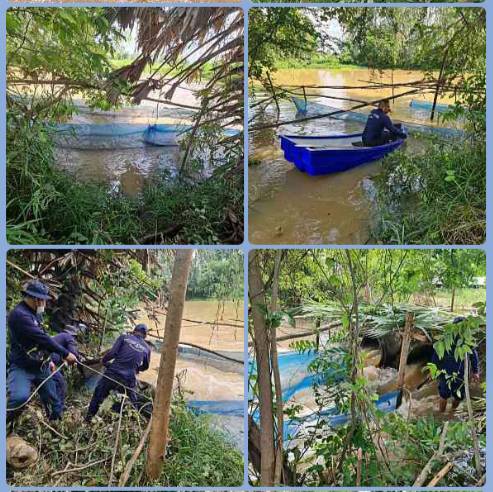 วันที่ 26 กรกฎาคม 2565 ปฏิบัติงานควบคุมเฝ้าระวังการทำการประมงผิดกฎหมาย ในที่จับสัตว์น้ำที่เป็นสาธารณสมบัติของแผ่นดินและในช่วงฤดูสัตว์น้ำจืดมีไข่ วางไข่ เลี้ยงตัววัยอ่อนฯ พื้นที่คลองจักราชและคลองสารเพชร ต.สีสุข อ.จักราช จ.นครราชสีมา