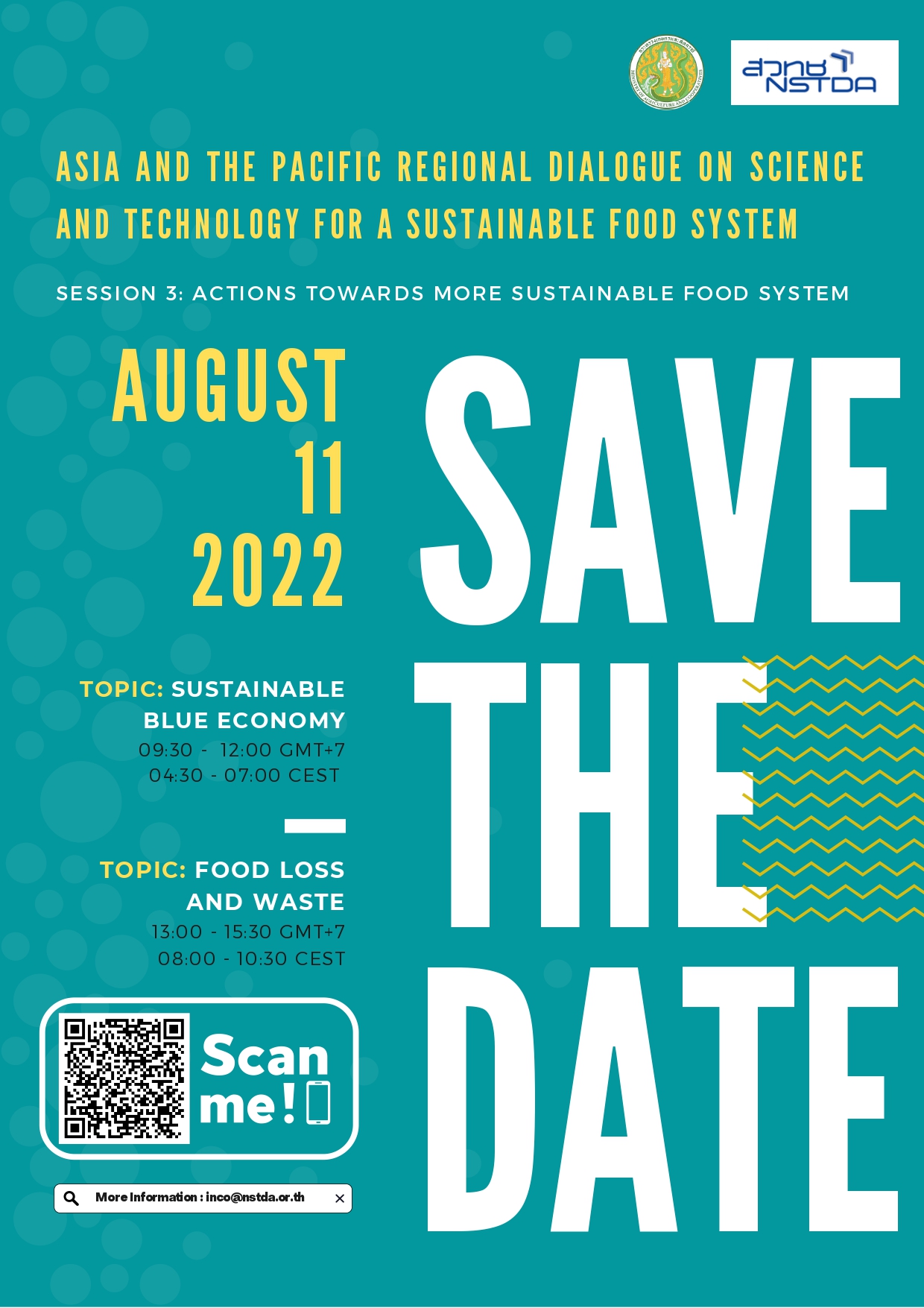 งานสัมมนานานาชาติ Asia and the Pacific Regional Dialogue on Science and Technology for a Sustainable Food System, Session 3: Actions Towards More Sustainable Food System