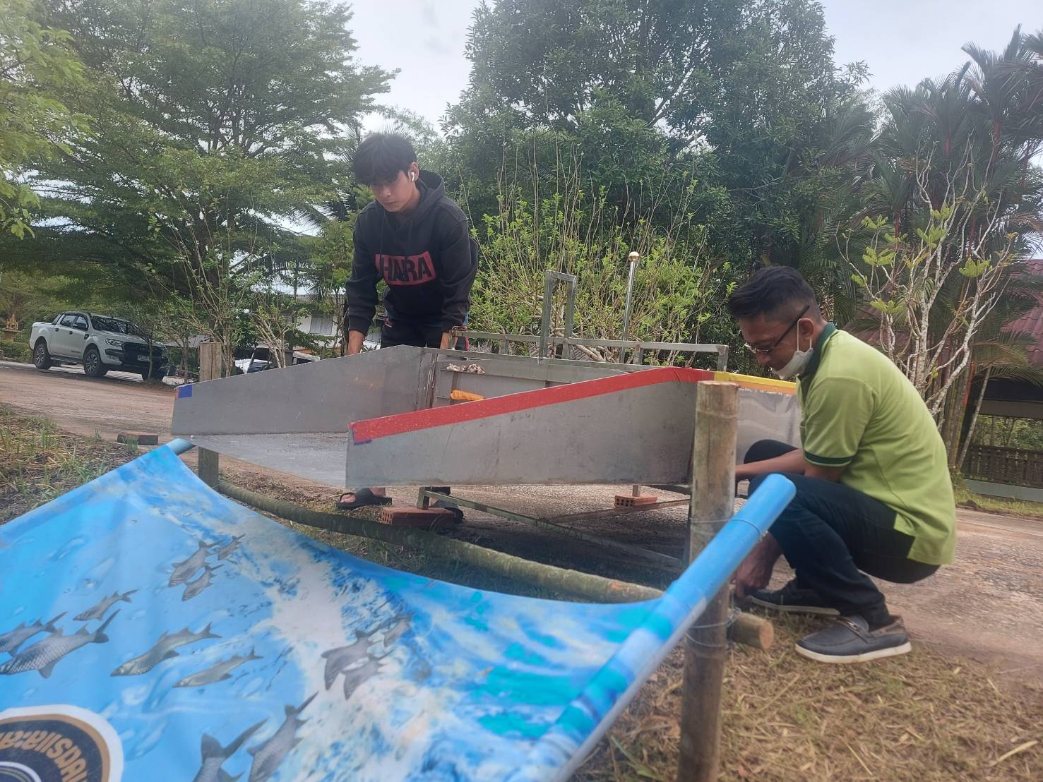 สำนักงานประมงจังหวัดพัทลุง ลงพื้นที่เตรียมความพร้อมสถานที่ปล่อยพันธุ์สัตว์น้ำในพื้นที่ฟาร์มตัวอย่างฯ ตำบลนาปะขอ อำเภอบางแก้ว จังหวัดพัทลุง