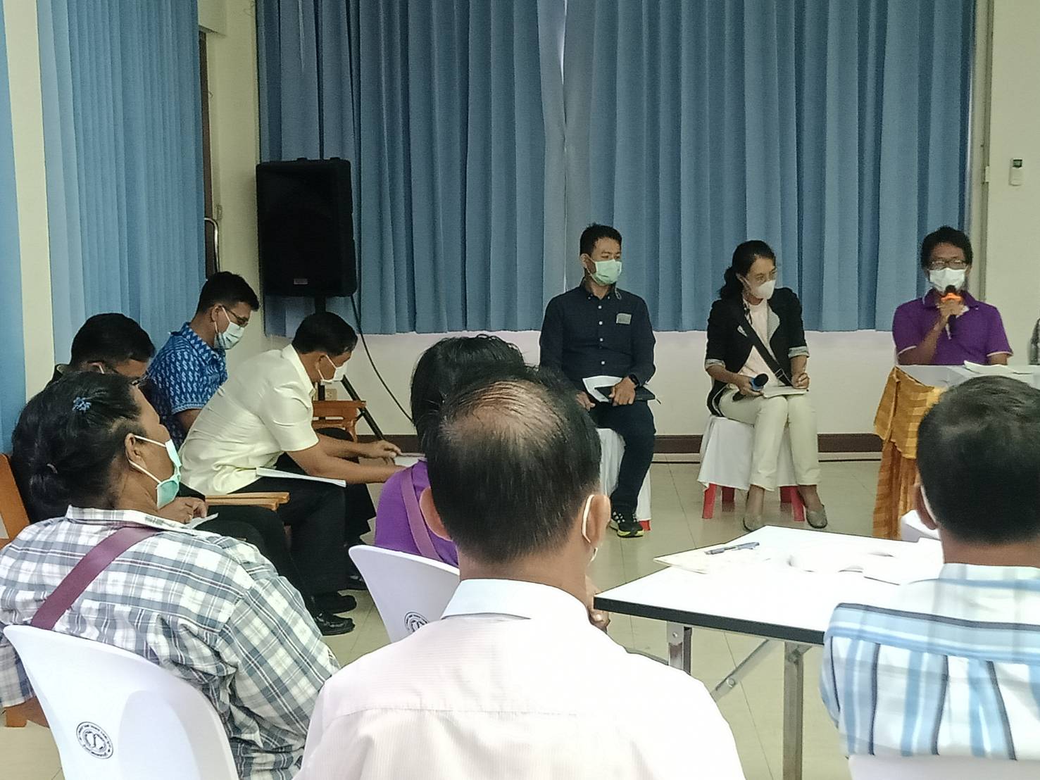 เข้าร่วมประชุมเชิงปฏิบัติการทบทวนสถานการณ์ในพื้นที่ และร่วมกำหนดทิศทางการใช้ประโยชน์ทรัพยากรทางทะเลและชายฝั่ง อ่าวบางตะบูน อำเภอบ้านแหลม จังหวัดเพชรบุรี