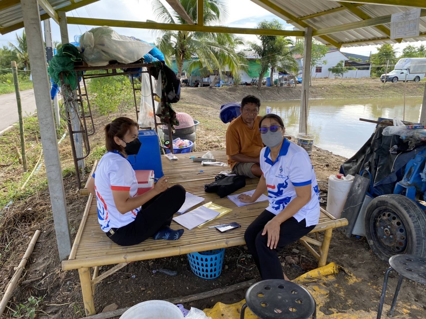 เข้าตรวจประเมินมาตรฐานสัตว์น้ำเพื่อการส่งออก (สอ.3) ฟาร์มปลากะพงขาว