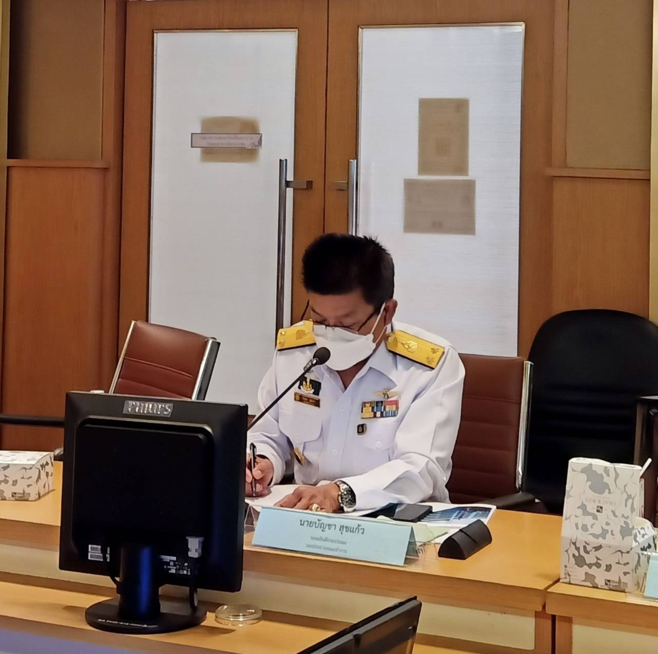 นายบัญชา สุขเเก้ว รองอธิบดีกรมประมง พร้อมด้วย นายพัฒพงศ์ ชูเเสง ผู้อำนวยการกองบริหารจัดการทรัพยากรและกำหนดมาตรการ นายเดชา ปรัชญารัตน์ ผู้อำนวยการกองกฎหมาย เเละผู้เเทนจากกองวิจัยและพัฒนาประมงทะเล เข้าร่วมประชุมคณะทํางานพิจารณาปรับปรุงแก้ไขกฎกระทรวงการขออนุญาต และการอนุญาตทําการประมงพาณิชย์ พ.ศ. 2562 ครั้งที่ 1/2565..คลิก