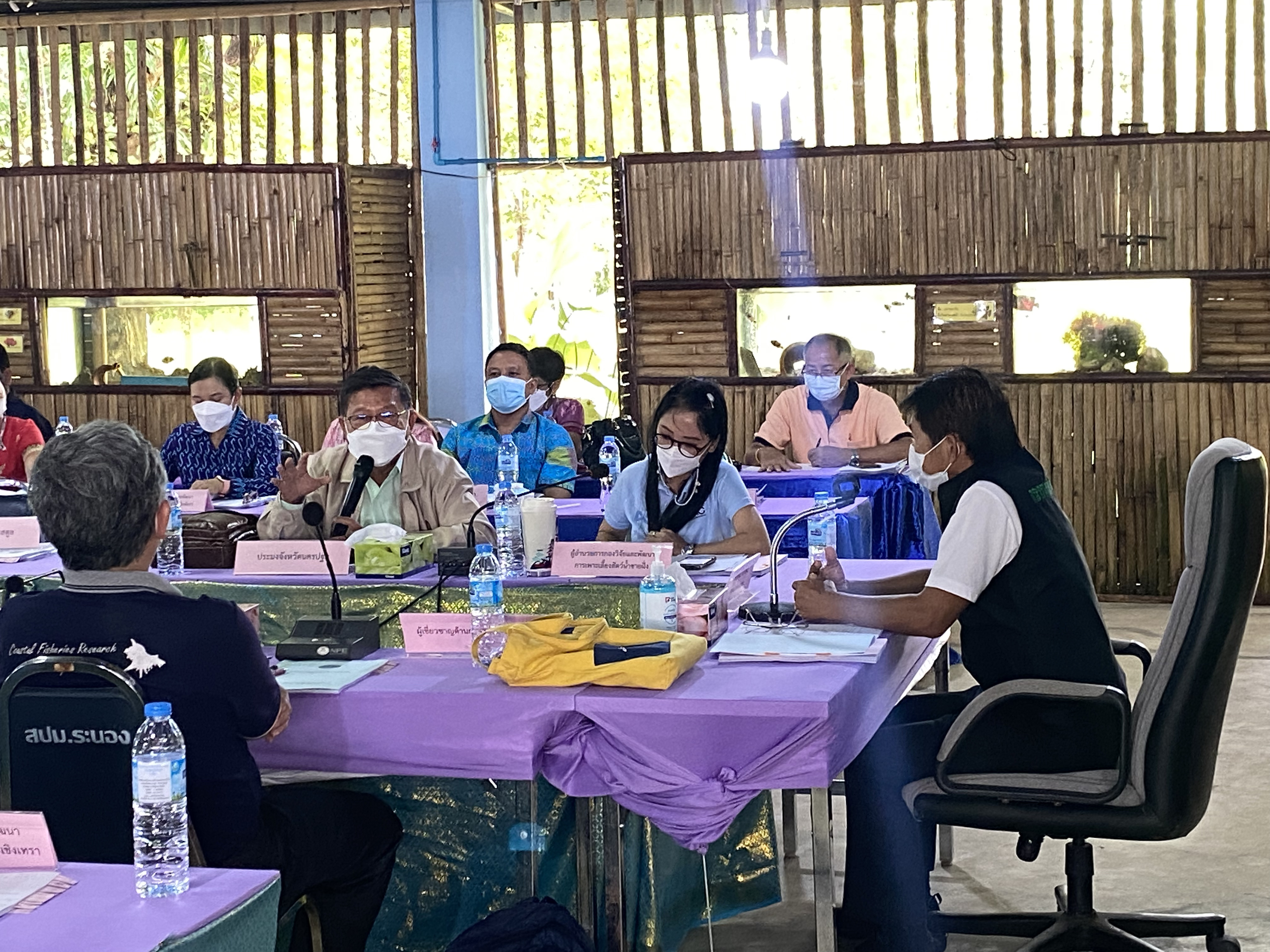 การประชุมกองวิจัยและพัฒนาการเพาะเลี้ยงสัตว์น้ำชายฝั่ง ประจำเดือนสิงหาคม 2565 ณ ศพช.ระนอง
