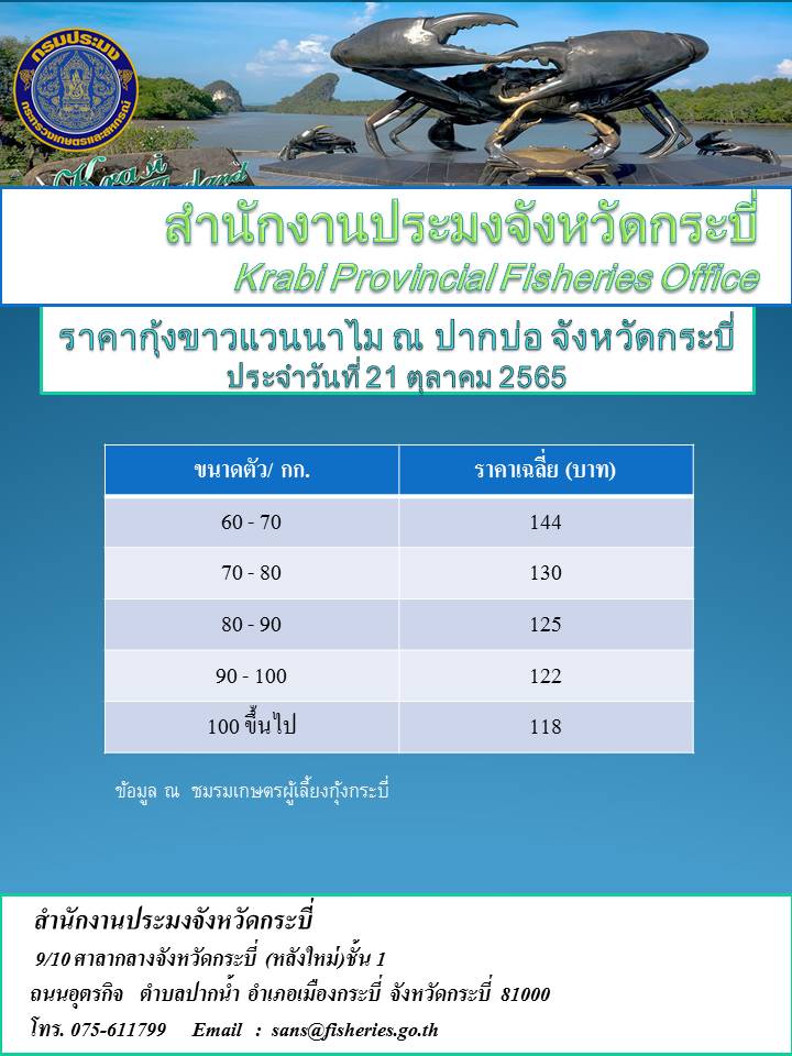 ราคากุ้งวันนีี้..คลิก