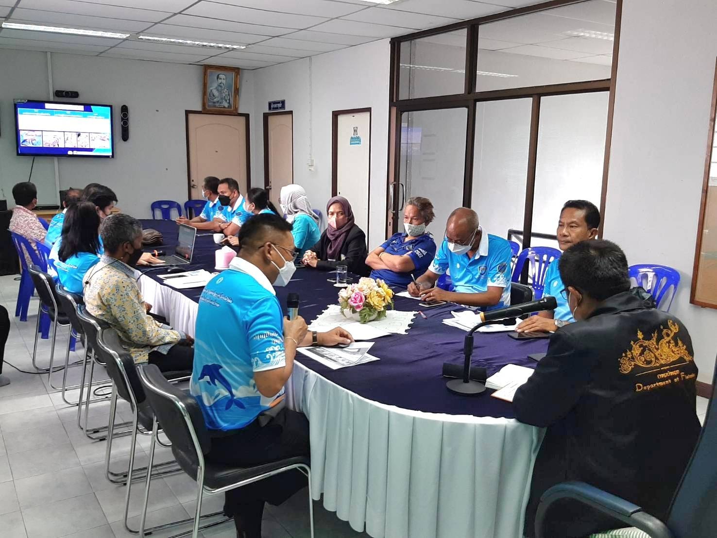 นายบัญชา สุขแก้ว รองอธิบดีกรมประมง เป็นประธานการประชุมติดตามผลการดำเนินงานของหน่วยงานในสังกัดกรมประมงที่ตั้งอยู่ในพื้นที่จังหวัดปัตตานี