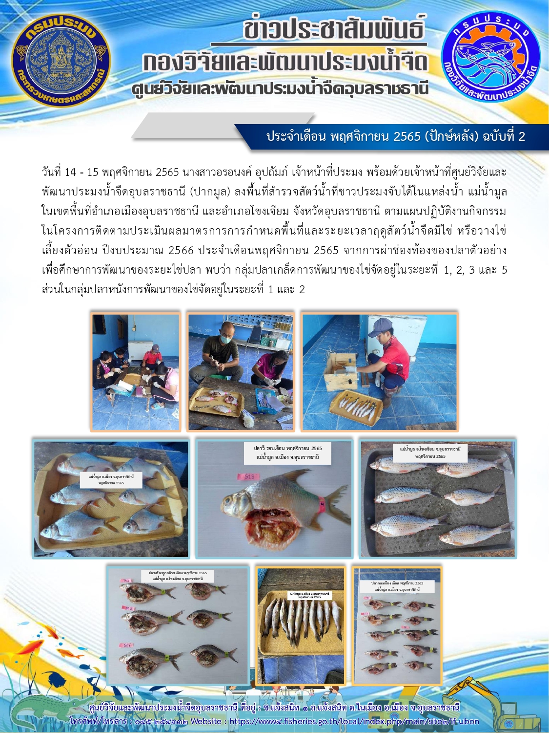 ข่าวประชาสัมพันธ์ ประจำเดือน พฤศจิกายน 2565 (ปักษ์หลัง) ฉบับที่ 2