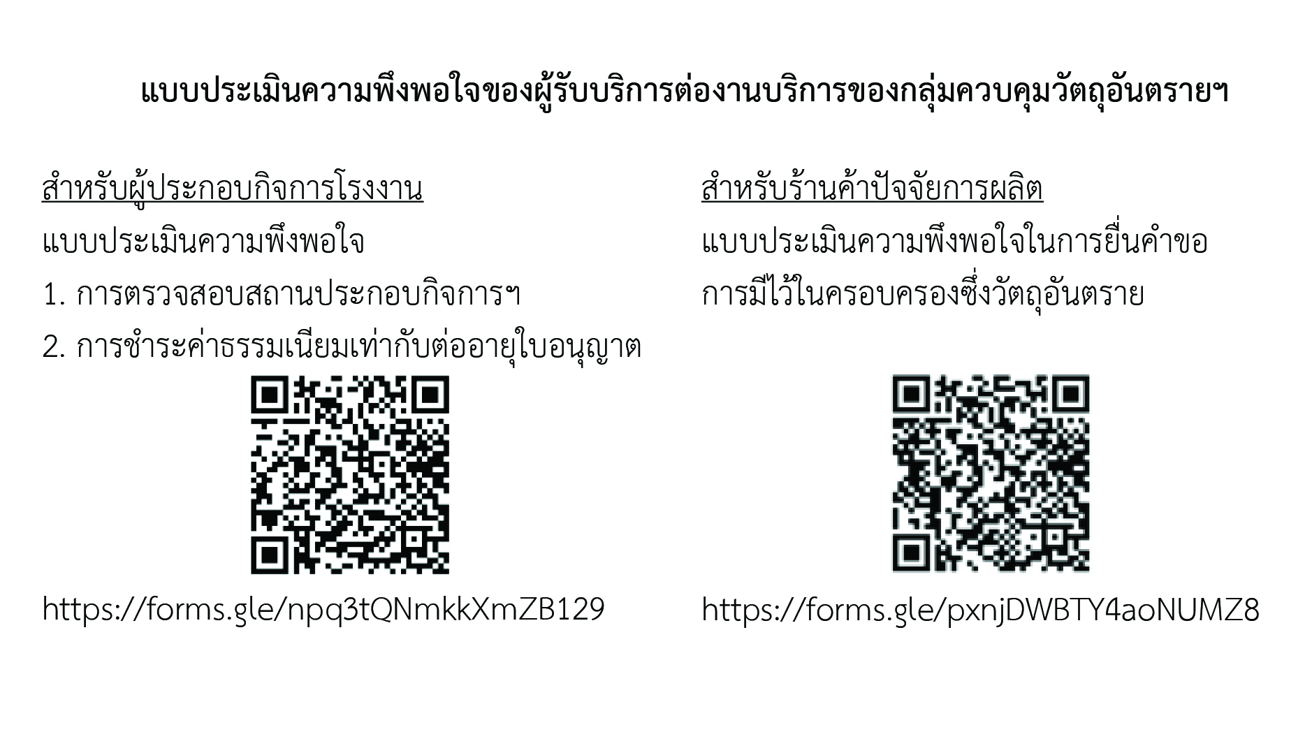 ขอความอนุเคราะห์ทำแบบประเมินความพึงพอใจของผู้รับบริการฯ