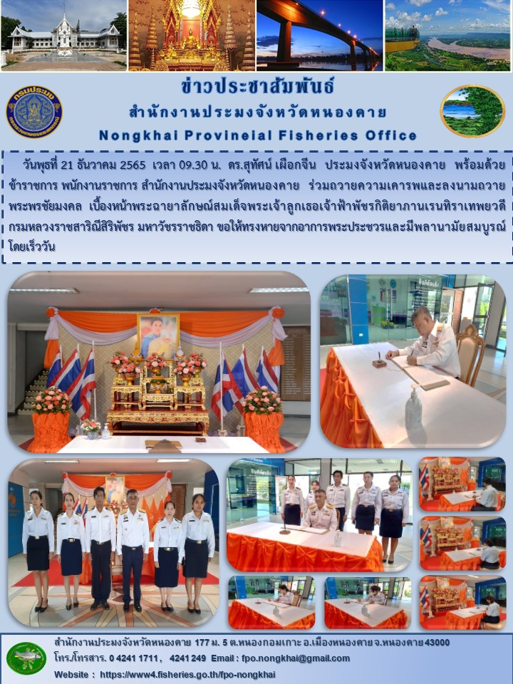 ข่าวประชาสัมพันธ์สำนักงานประมงจังหวัดหนองคาย..คลิก