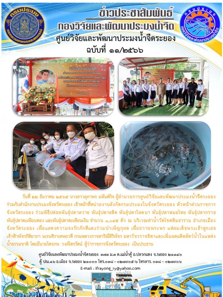 ข่าวประชาสัมพันธ์กิจกรรม ฉบับที่ 11/2566..คลิก