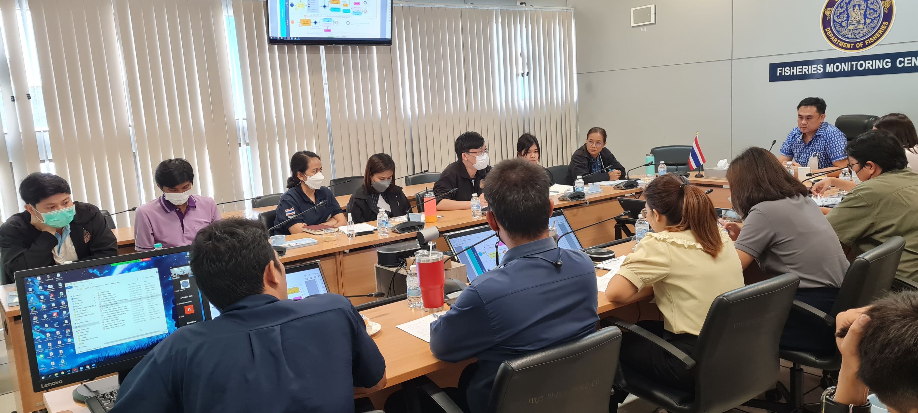 ประชุมติดตามการปฏิบัติงานของเจ้าหน้าที่กลุ่มวิเคราะห์ ติดตาม และเฝ้าระวัง การทำการประมงในน้ำน่านไทย ครั้งที่ 2/2565..คลิก