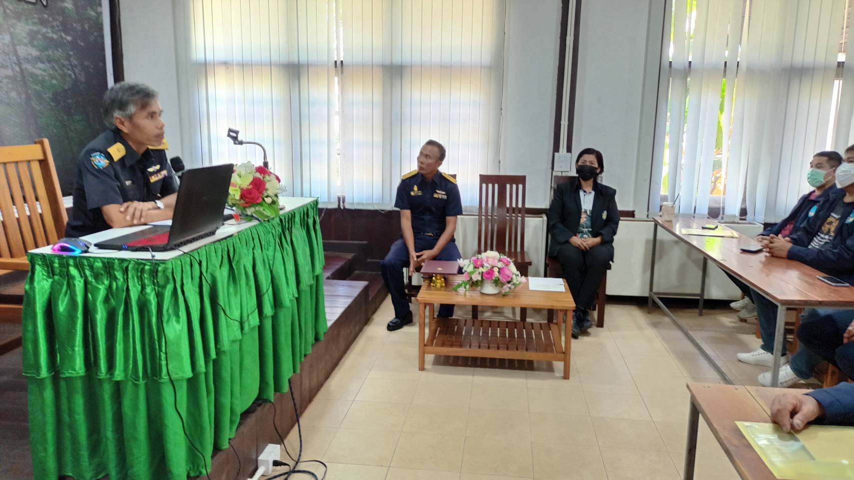 ร่วมพิธีเปิดการฝึกอบรมหลักสูตรเพิ่มประสิทธิภาพการช่วยเหลือการปฏิบัติงานของเจ้าหน้าที่ (ชปพ.ประมง) รุ่นที่ 4