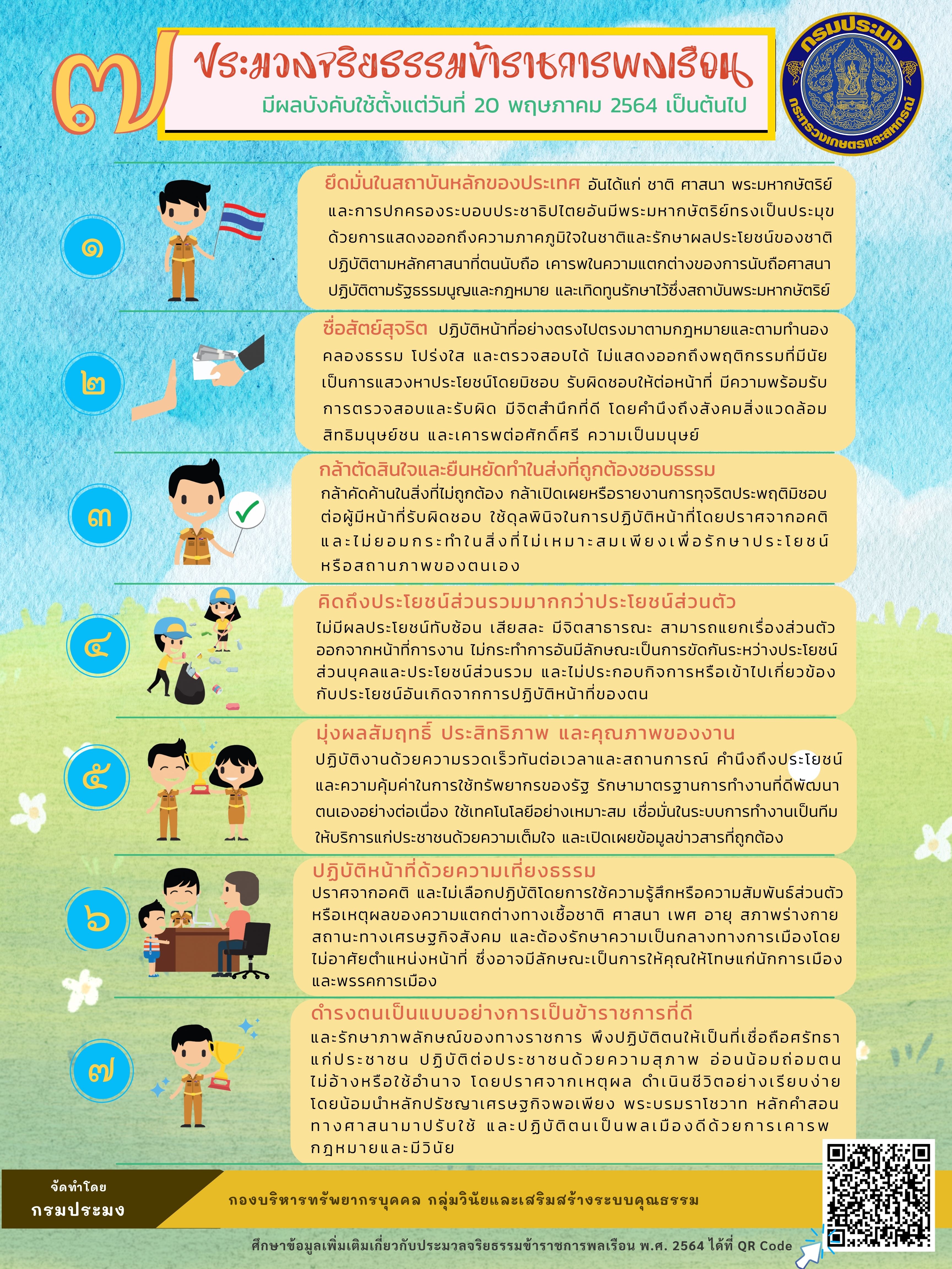 7 ประมวลจริยธรรมข้าราชการพลเรือน..คลิก