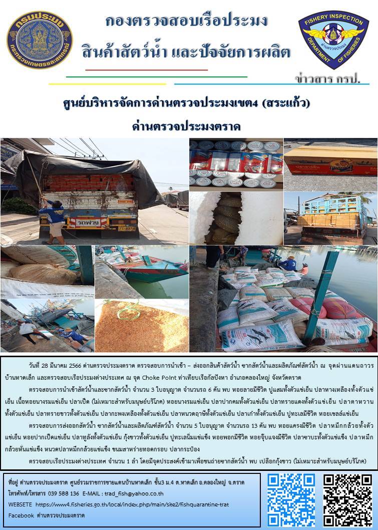 ผลการปฏิบัติงานประจำวันที่ 28 มีนาคม 2566..คลิก
