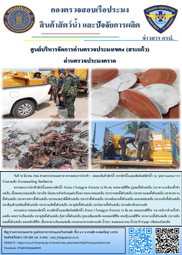 ผลการปฏิบัติงานประจำวันที่ 30 มีนาคม 2566..คลิก