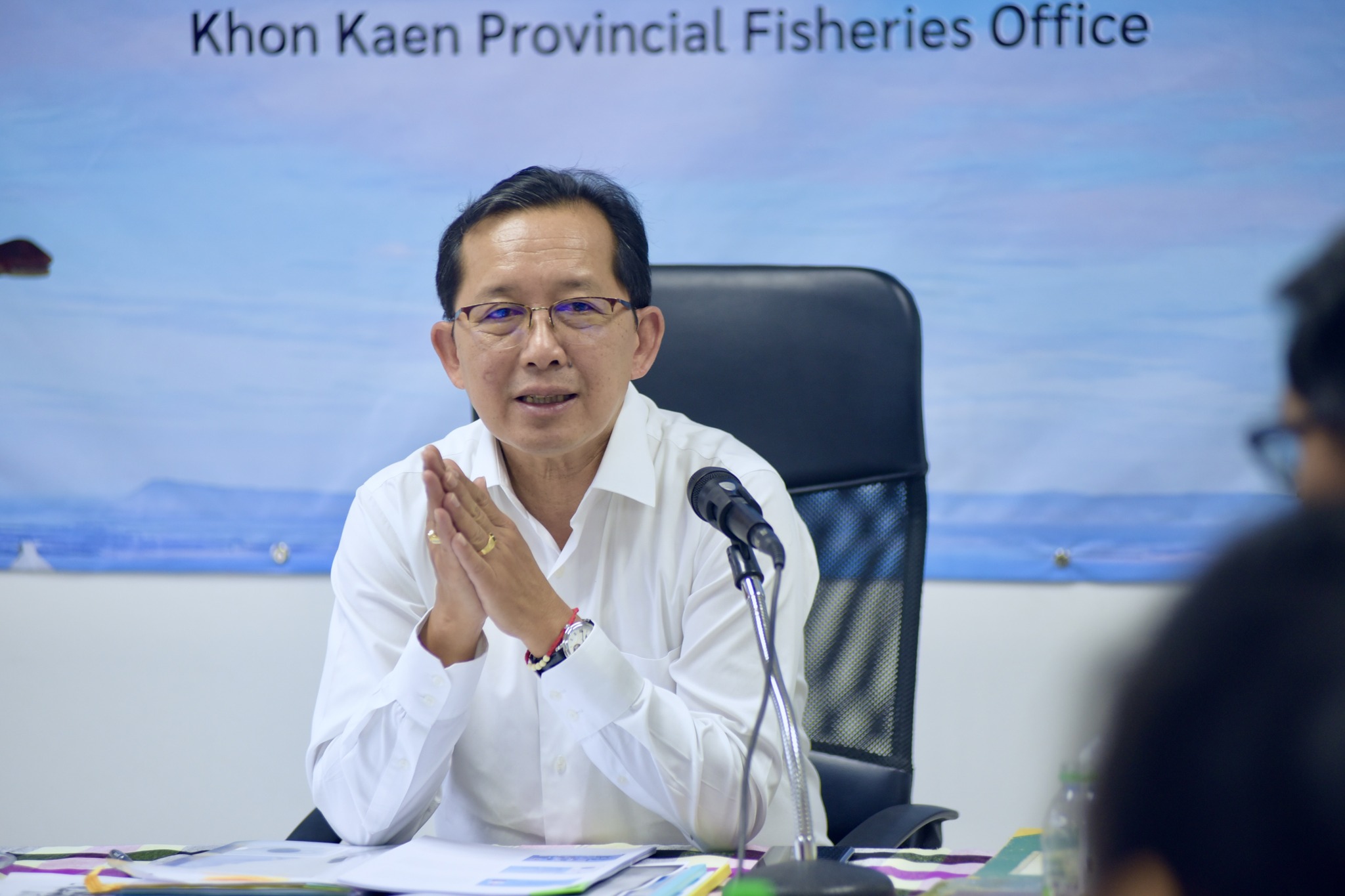 นายเฉลิมชัย สุวรรณรักษ์ อธิบดีกรมประมง เป็นประธานการประชุมคณะกรรมการขับเคลื่อนนโยบายของกรมประมง (Fisheries Co-ordinator : FC) ของจังหวัดขอนแก่น..คลิก