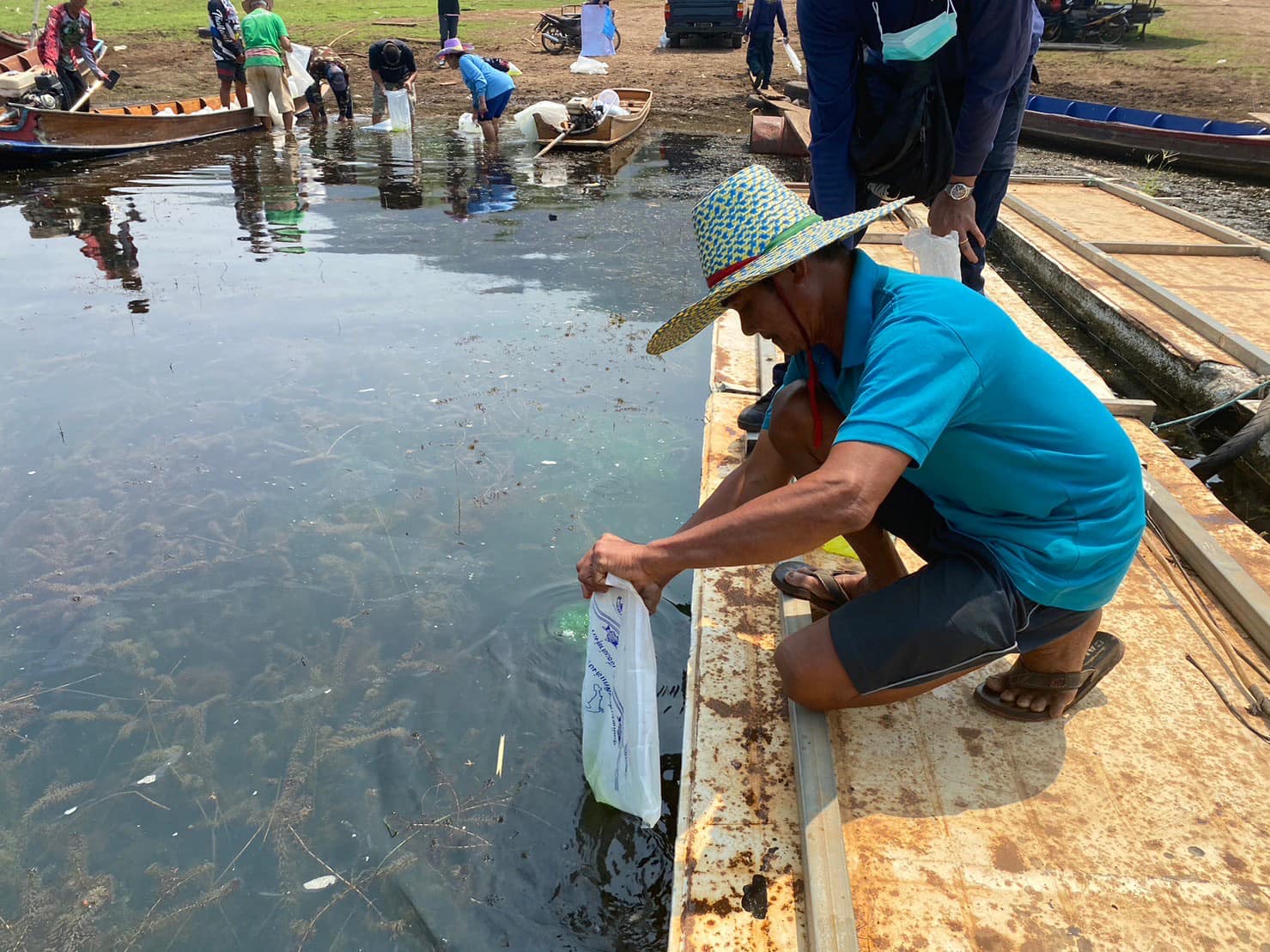 ปล่อยพันธุ์ปลายี่สกเทศ จำนวน 6,000 ตัว  ในพื้นที่โครงการ เพื่อเป็นการเพิ่มทรัพยากรสัตว์น้ำ