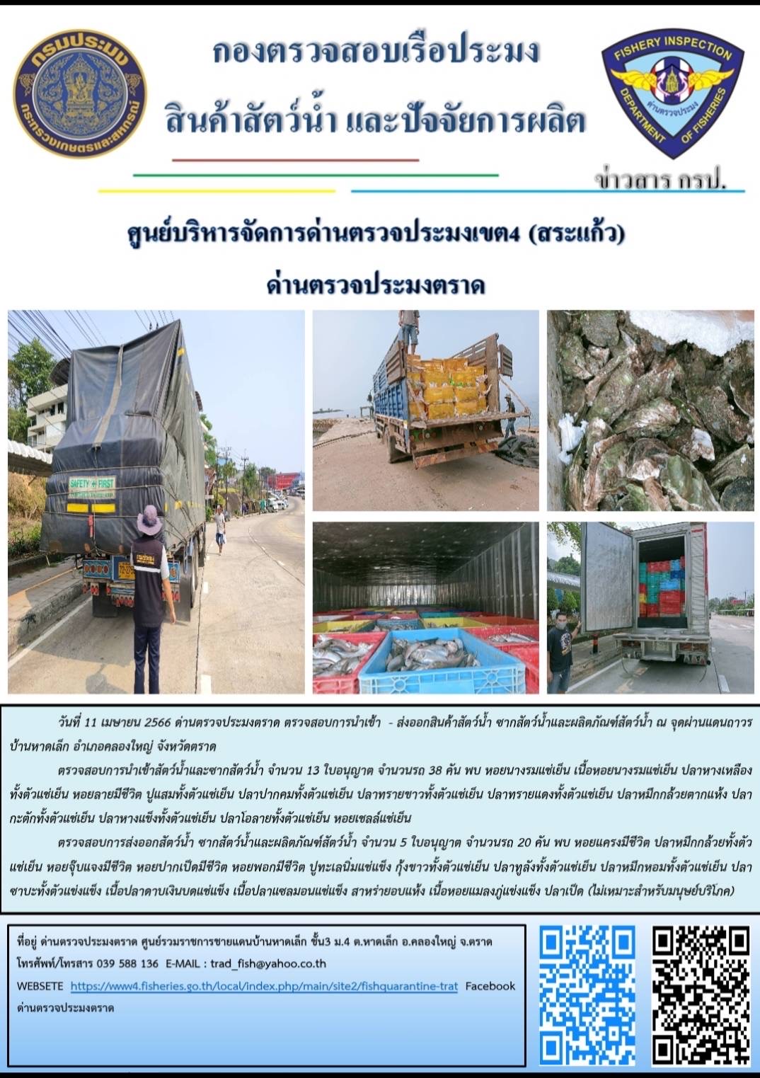 ผลการปฏิบัติงานประจำวันที่ 11 เมษายน 2566..คลิก