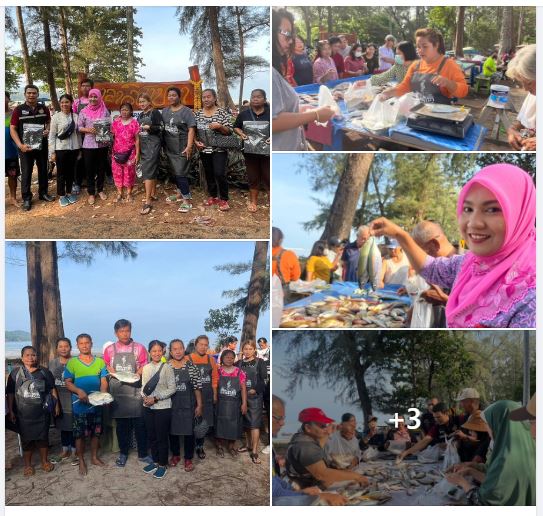 สำนักงานประมงจังหวัดภูเก็ต บูรณาการร่วมกับสำนักงานพาณิชย์จังหวัด มอบผ้ากันเปื้อน ณ ตลาดชิงปลาหาดในยาง จ.ภูเก็ต แหล่งท่องเที่ยววิถีชุมชน fisherman market @Phuket