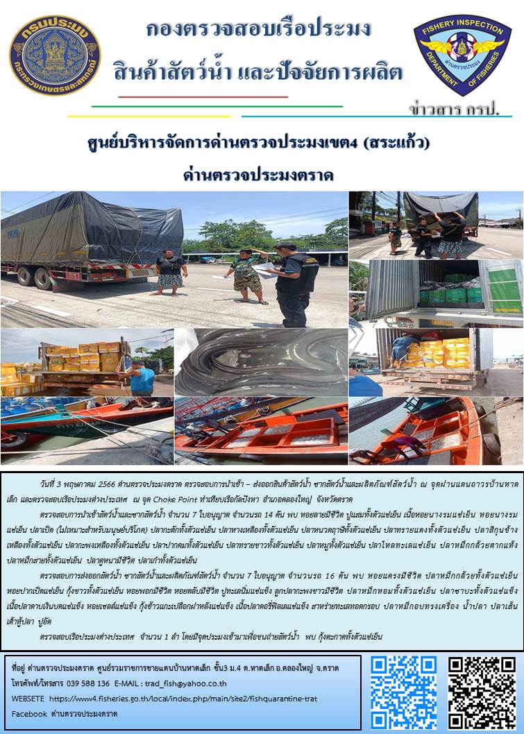 ผลการปฏิบัติงานประจำวันที่ 3 พฤษภาคม 2566..คลิก