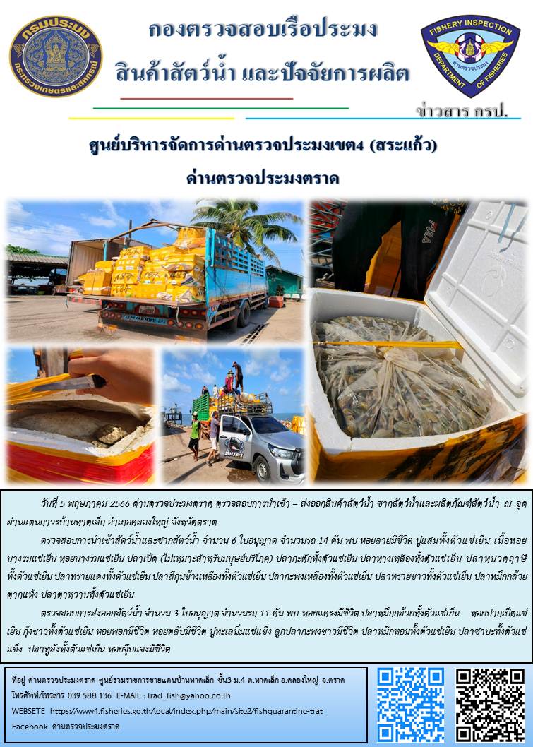 ผลการปฏิบัติงานประจำวันที่ 5 พฤษภาคม 2566..คลิก