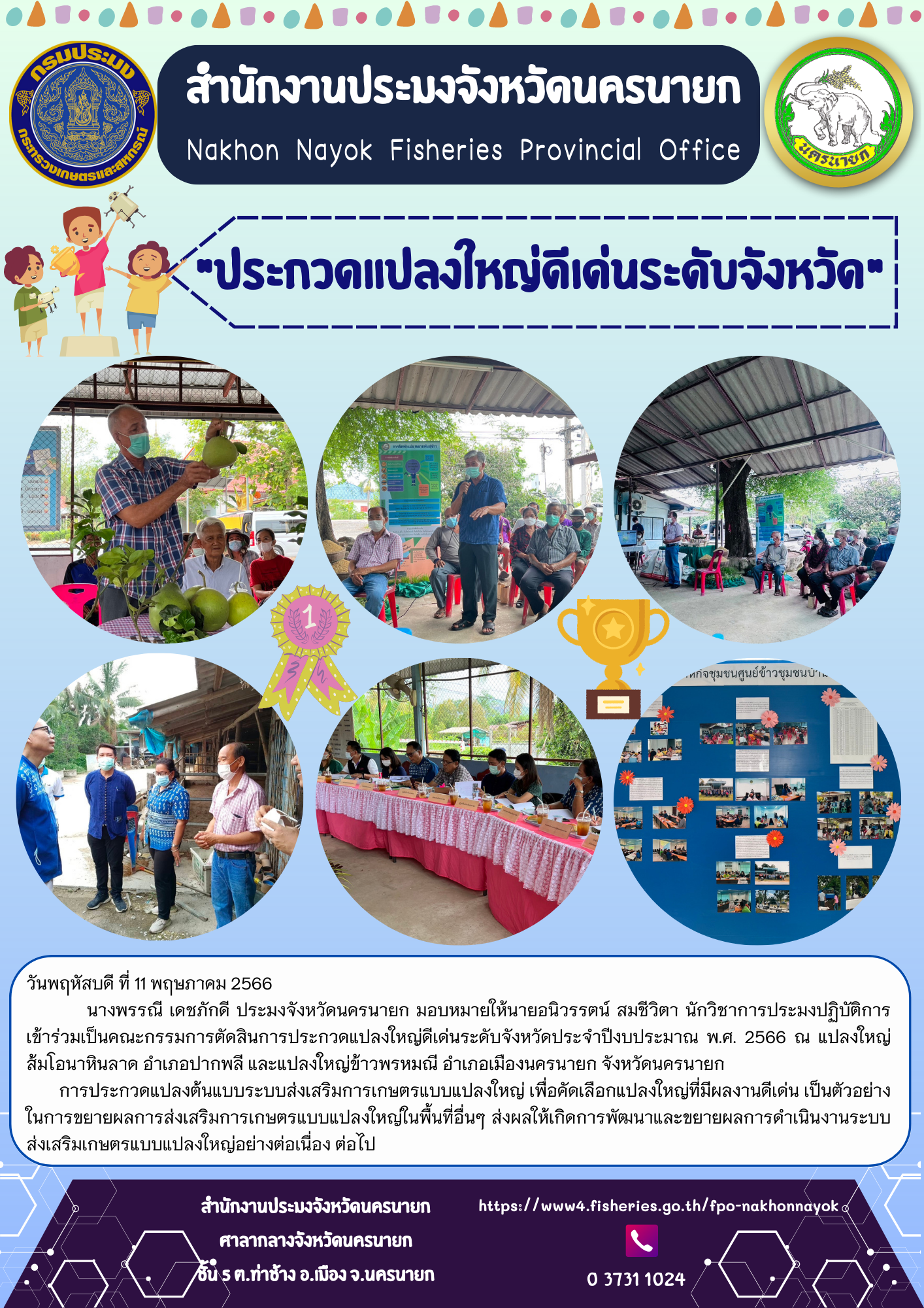 ประกวดแปลงใหญ่ดีเด่นระดับจังหวัด