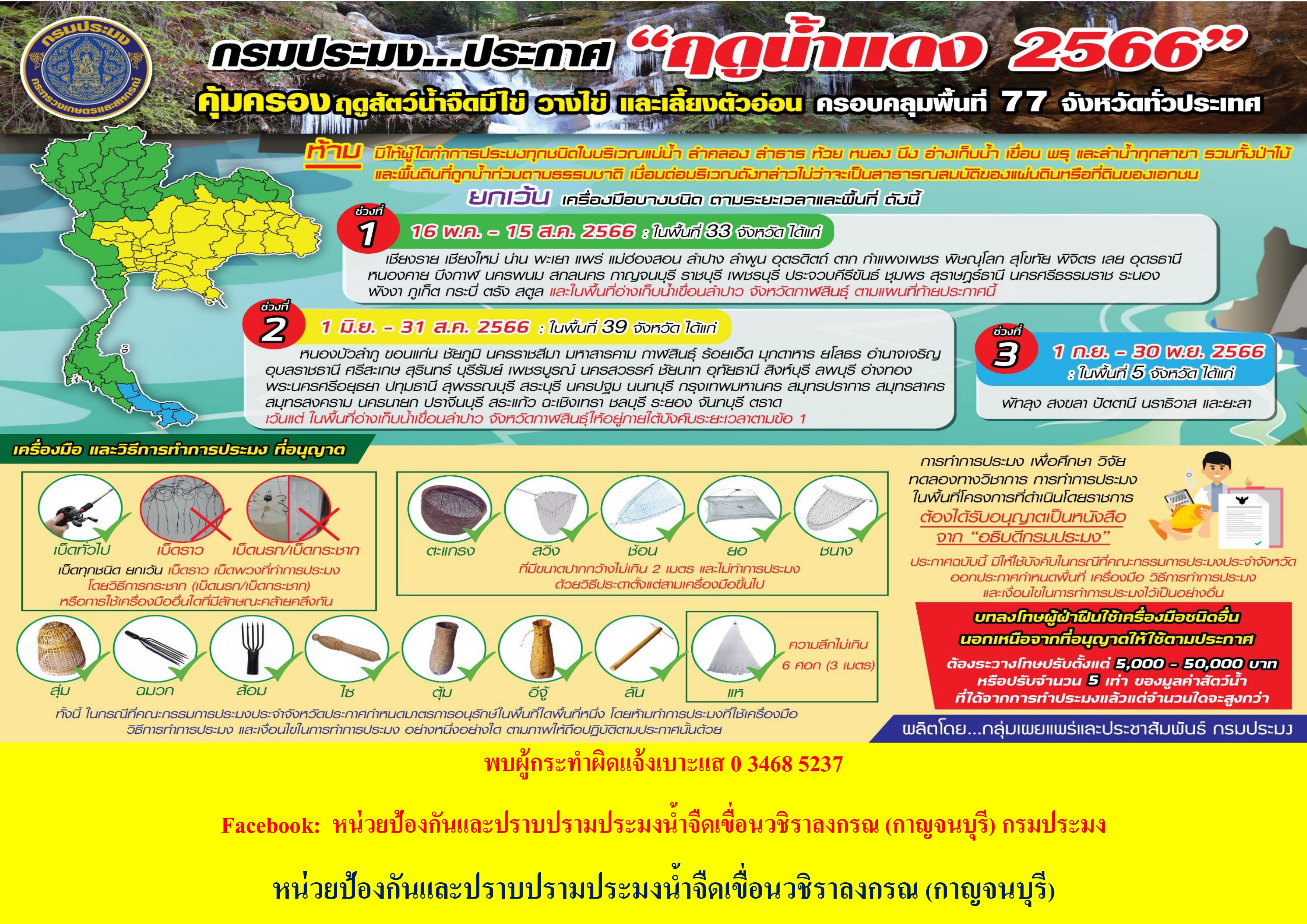 กรมประมงประกาศ ฤดูน้ำแดง 2566..คลิก