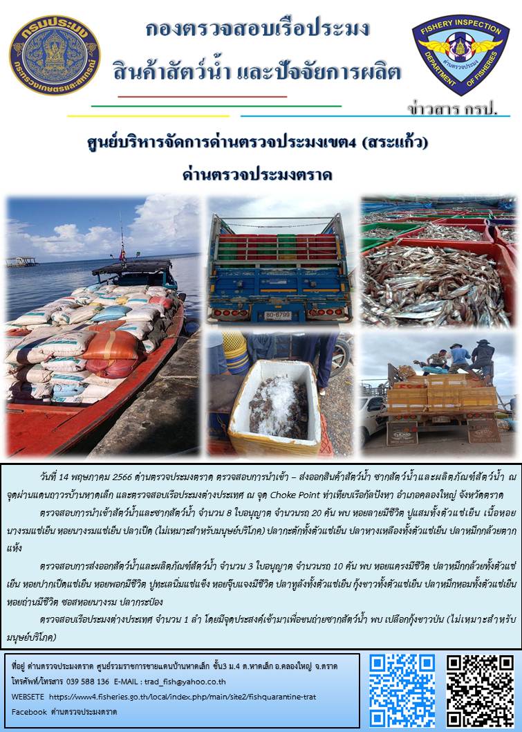 ผลการปฏิบัติงาน ประจำวันที่ 14 พฤษภาคม 2566..คลิก