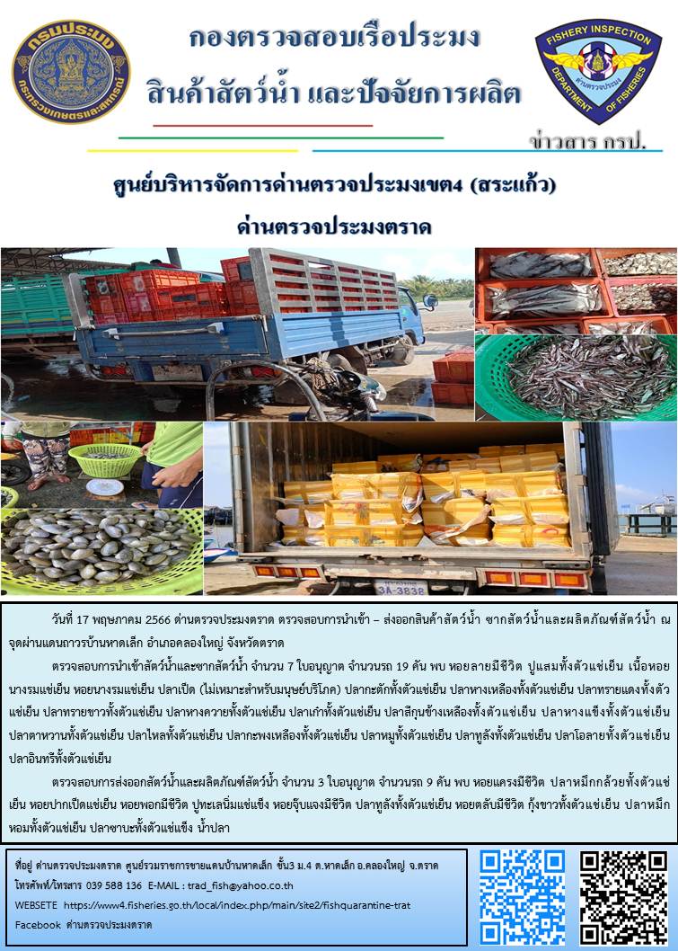 ผลการปฏิบัติงานประจำวันที่ 17 พฤษภาคม 2566..คลิก