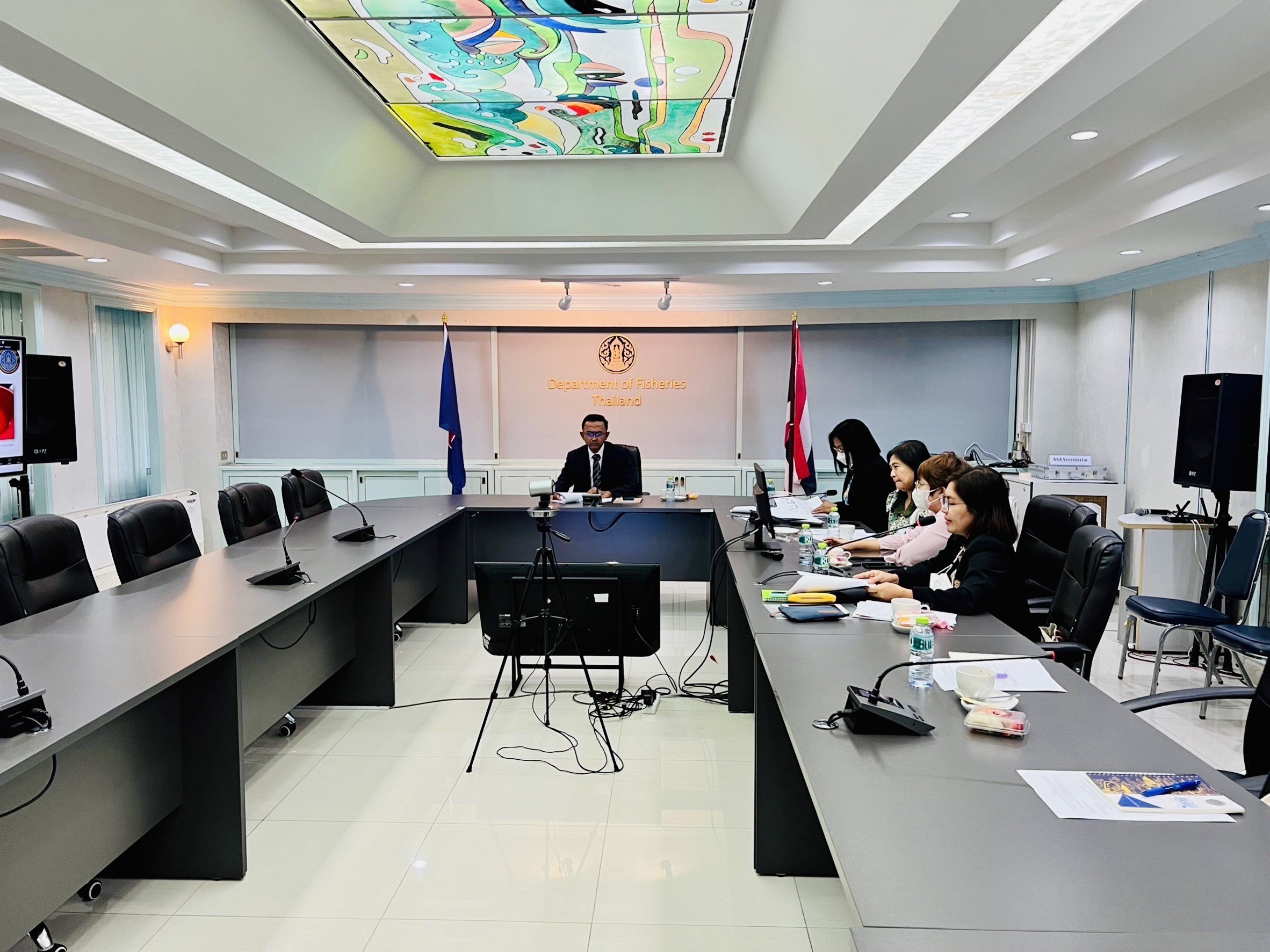 การประชุมหารือการดำเนินงานโครงการ Thai-Myanmar Joint Research Project on the Production Technology of Fish of Economic Importance Project Giant Butter Catfish