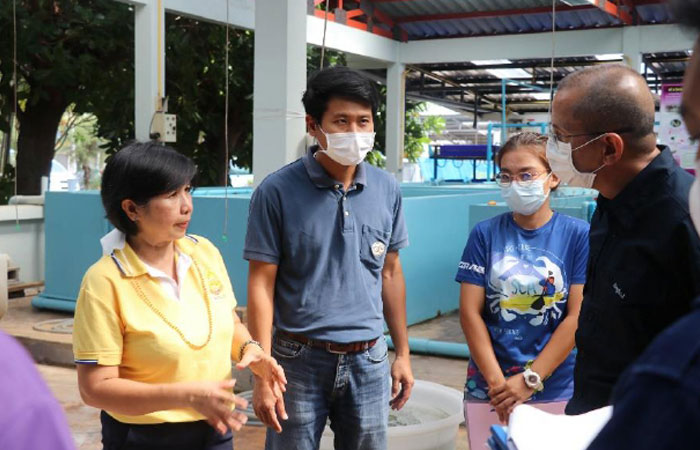 ศูนย์เรียนรู้ และจุดสาธิตการเพาะและอนุบาลสัตว์น้ำ ภายในฝ่ายผลิตพันธุ์สัตว์น้ำชายฝั่ง ศูนย์ศึกษาการพัฒนาอ่าวคุ้งกระเบนฯ